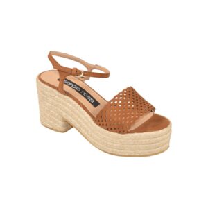Sergio Rossi Espadrilles aus Veloursleder und Rafia