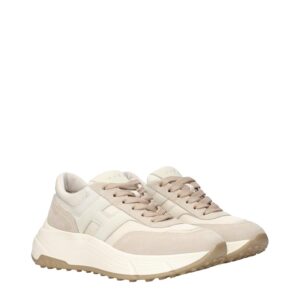 Hogan Sneakers Hi-Fi in Pelle Scamosciata Beige