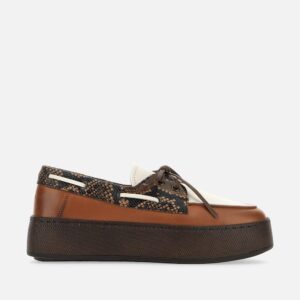 Hogan Mocassino Barca Marrone