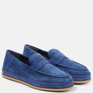 Hogan Mocassino Blu in pelle Scamosciata