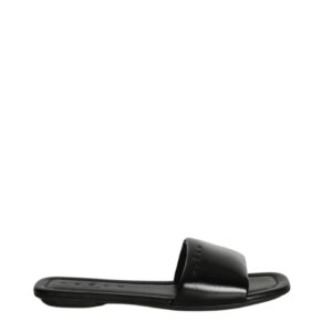 Hogan leather slide sandals in black