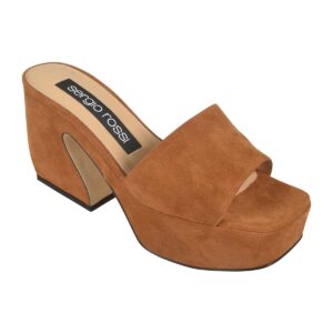 Sergio Rossi Mule in Pelle Scamosciata Marrone