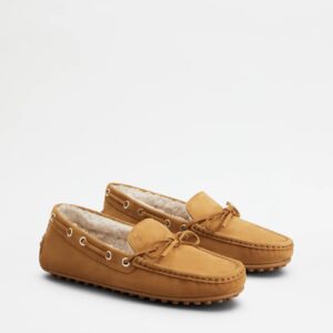 Tod's Mocassino City Gommino in Nabuk Naturale