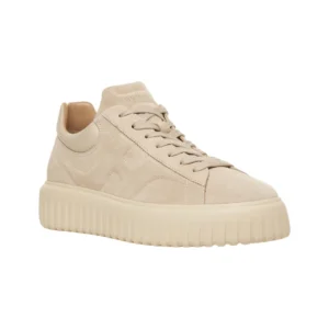 Hogan Sneakers H-Stripes in Pelle Scamosciata Beige