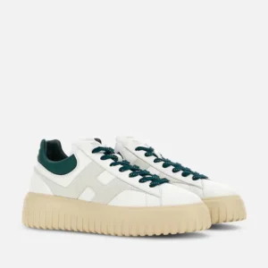Hogan Sneakers H-Stripes Avorio Grigio Verde