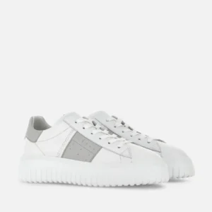 Hogan Sneakers H-Stripes Bianco Grigio