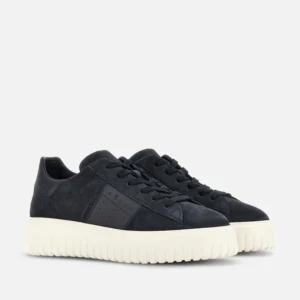 Hogan Sneakers H-Stripes in Pelle Scamosciata Blu
