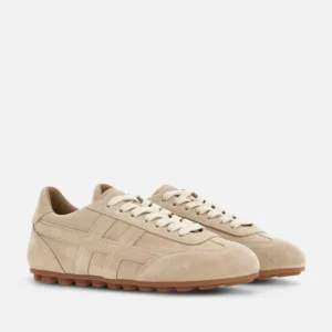 Hogan Sneakers Olympia in Pelle Scamosciata Beige