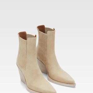 Paris Texas Dallas Stiefelette aus beigem Wildleder