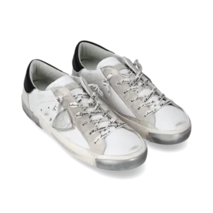 Philippe Model Sneakers basse Prsx Donna in pelle Argento Bianco
