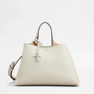 Tod's Borsa in Pelle Piccola Bianco Naturale