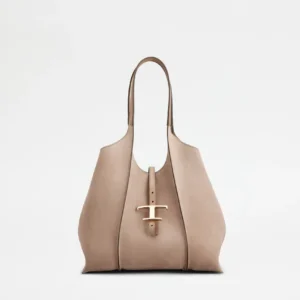 Tod's Borsa Shopping T Timeless in Pelle Scamosciata Piccola Rosa