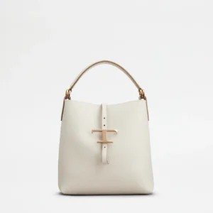 Tod's Secchiello T Timeless in Pelle Mini Bianco