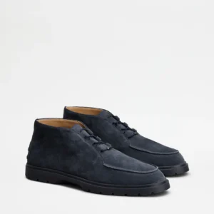 Tod's Polacchino in Pelle Scamosciata Blu