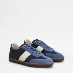 Tod's Tabs Sneakers in Pelle Scamosciata e Nabuk Blu
