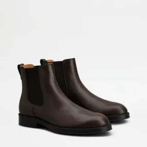 Tod's Stivaletto Chelsea in Pelle Marrone