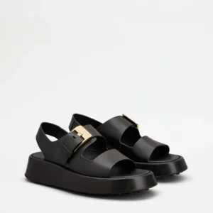 Tod's Sandalo in Pelle Nero