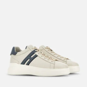 Hogan Sneakers H580 Pelle Azzurro Avorio