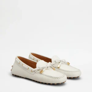 Tod's Mocassino Gommino in Pelle Bianco