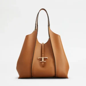 Tod's Borsa Shopping T Timeless in Pelle Media Marrone