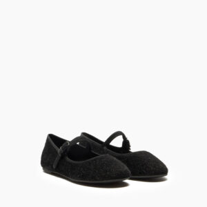 Casadei Ballerinas aus schwarzem Faux-Ponyfell