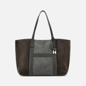 Hogan Borsa Shopping Script Media Marrone Grigio