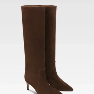 Paris Texas Stivale Stiletto 60 in Pelle Scamosciata Marrone