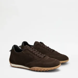 Tod's Sneakers in Pelle Scamosciata Marrone